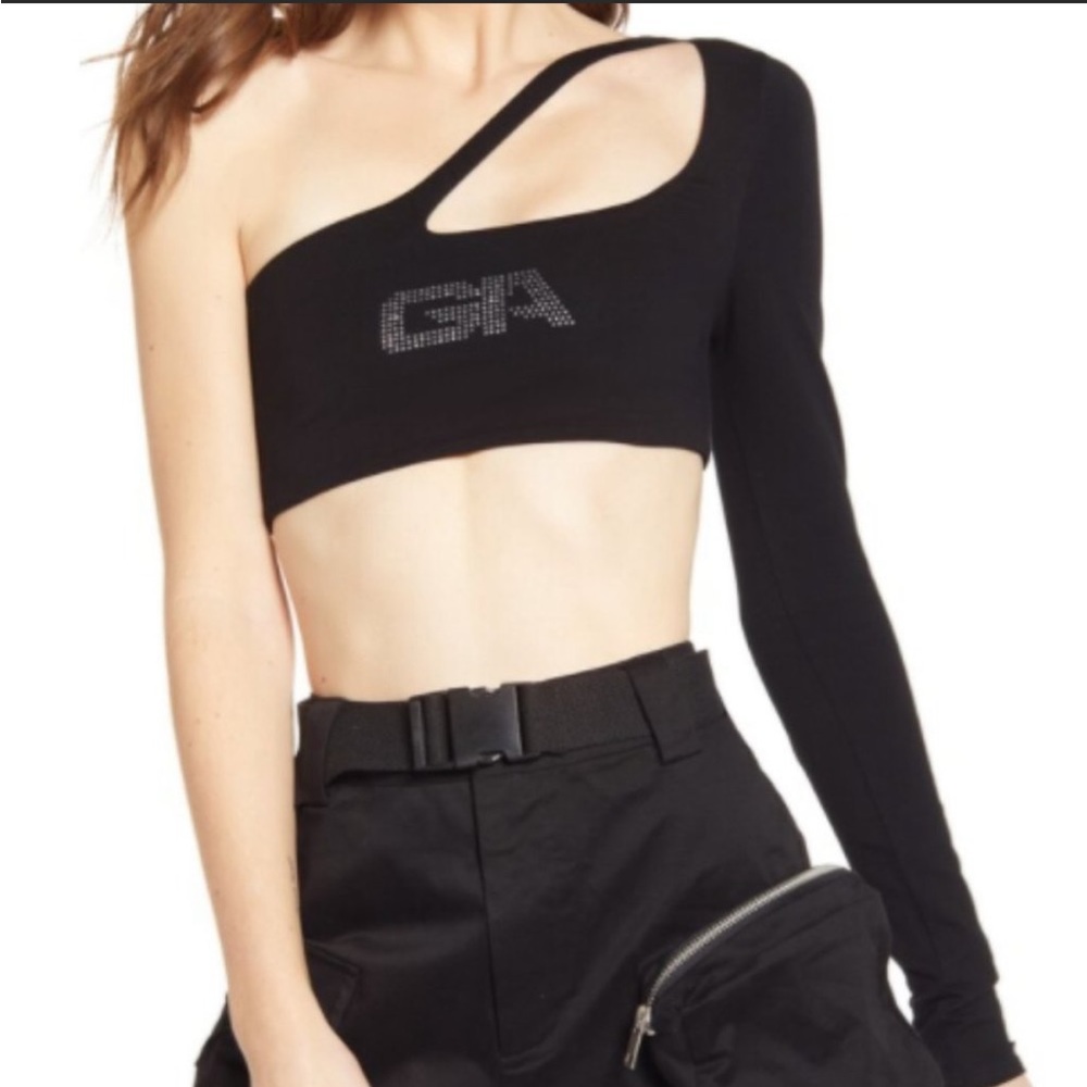 I.AM.GIA One-Shoulder Cut-Out Cropped Top